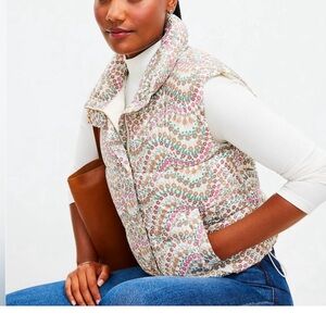 LOFT Multicolor Patterned Vest